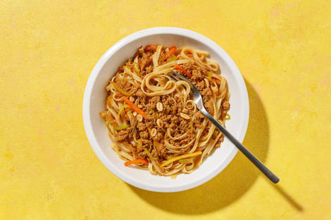 Nouilles de riz express au haché végétal