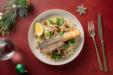 Saumon snacké & risotto gourmand