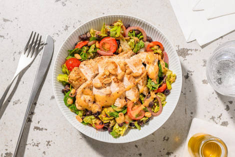 Karibischer Hähnchensalat mit Kiwi-Chili-Dressing