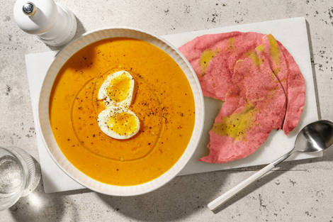 Soupe de potimarron au beurre de cacahuètes