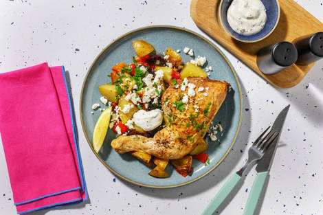 Tout au four : poulet rôti à la grecque