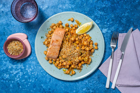 Lachsfilet mit Zitronen-Thymian-Panko