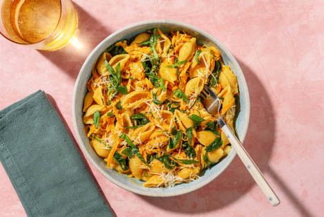 Conchiglie in Pesto-Creme-Soße