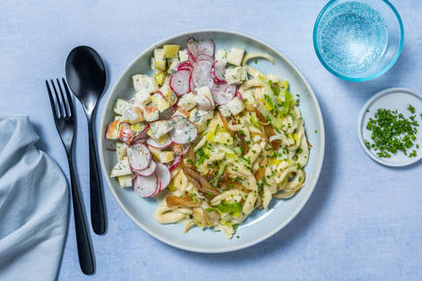 Vegane Porree-Spätzle-Pfanne