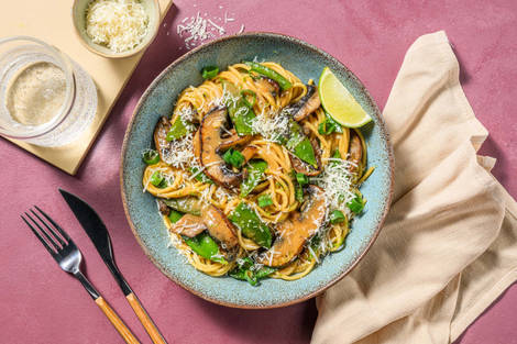 Miso-Butter-Spaghetti mit Portobello