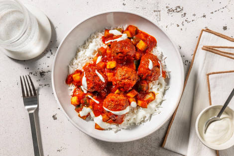 Herby Lamb Meatballs in Chermoula Tomato Sauce