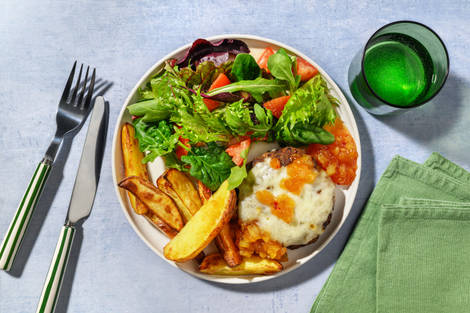 Spiced Naked Cheeseburger and Pineapple Relish 