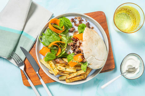 Krydret svine- og kalvekødspita