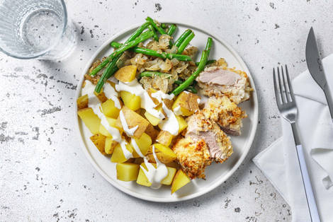 Filet de porc en croûte de panko parfumée à la truffe
