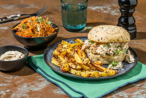 Le Fusion Burger : dinde effilochée à l'asiatique