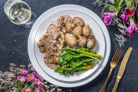 Roast Chicken Breast and Peppercorn Sauce