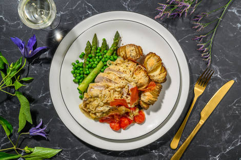 Roast Chicken Breast and Crispy Serrano Ham