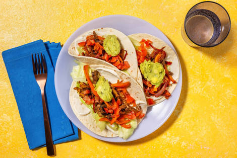 Wraps au chawarma de champignons effilochés