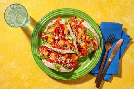 Kipfajita's met mini-tortilla's