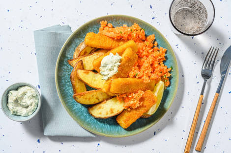 Vegan Fish & Chips mit Remoulade