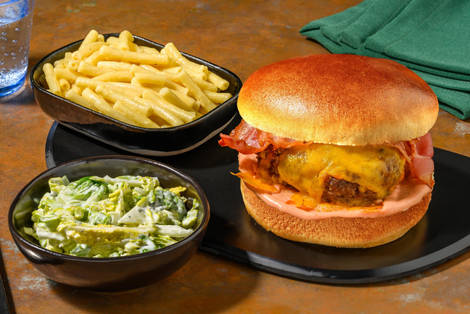 Crispy Bacon and Beef Cheeseburger