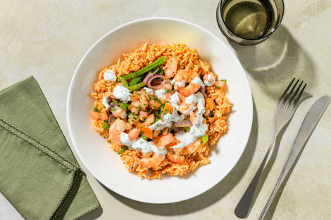 Crevettes pili-pili et salsa de tomate