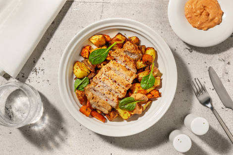 Garlic-Herb Pork & Capsicum Mayo