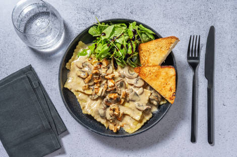 Ultimate Creamy Truffle Mushroom Ravioli