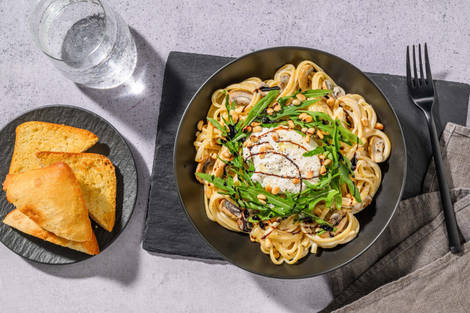 Ultimate Creamy Truffle Mushroom & Burrata Pasta