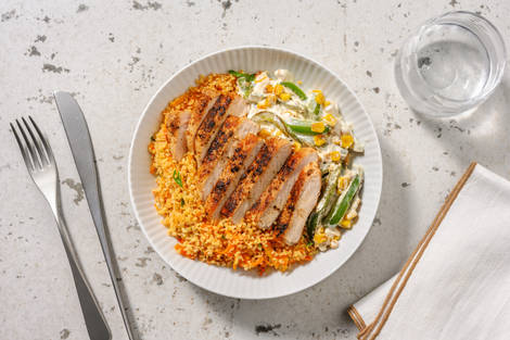 Cajun Bio-Schweinefilet auf würzigem Bulgur