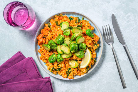 Oven-Baked Lemon and Veggie 'Nduja Risotto 