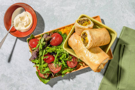 Cheat's Homemade Lamb and Veg Samosa Rolls