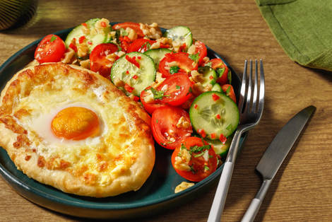 Handmade Adjaruli Khachapuri Style Pastry