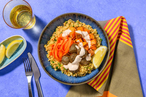 Falafel and Bulgur Tabbouleh Bowl