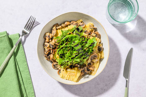 Creamy Mushroom, Spinach & Ricotta Ravioli