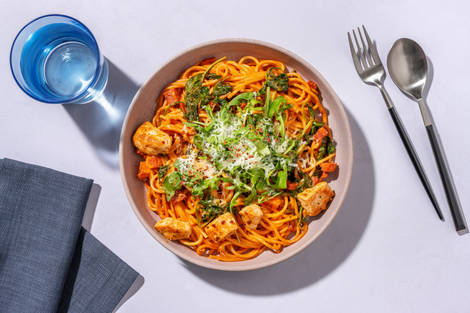 Super Quick Chicken, Chorizo and Tomato Spaghetti