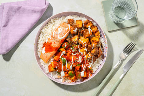 Gochujang Salmon Poke Bowl