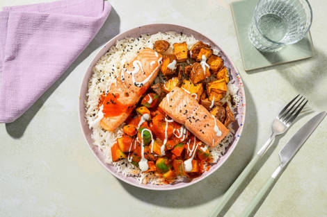 Gochujang Double Salmon Poke Bowl