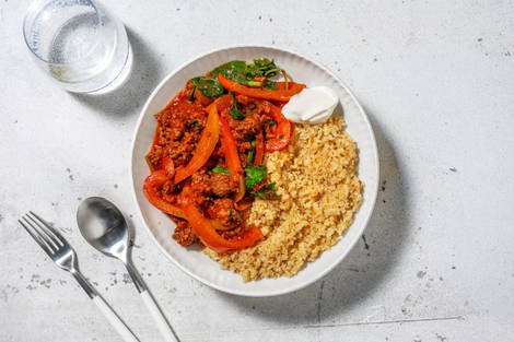 Speedy Middle Eastern Inspired Harissa Beef