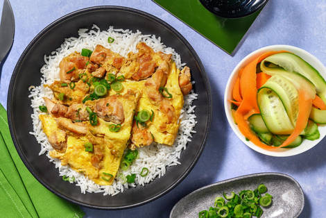 Oyakodon Donburi et omelette au poulet teriyaki