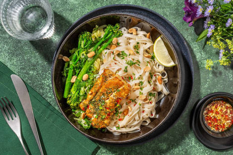 Filet de cabillaud façon Cha ca La Vong et nouilles de riz