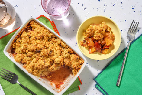 Nectarine and Apple Cinnamon Crumble