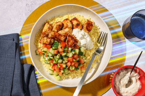 Bol veloz de cuscús con pollo