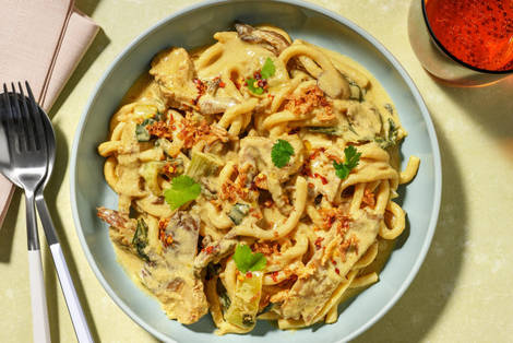 Vegetarisk thailändsk grön curry-soppa