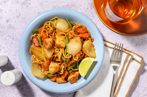 Sticky Double Chicken Noodle Stir-Fry