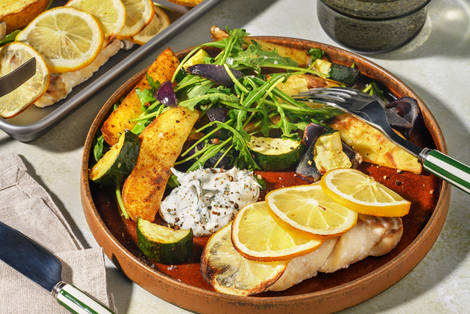 Middelhavsinspireret ovnbagt fisk