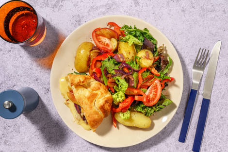 Camembert in bladerdeeg met gekaramelliseerde ui