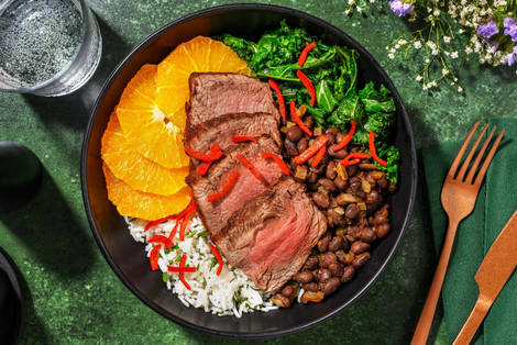 Brasiliansk biff- og bønnegryte