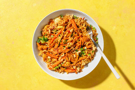 Lättlagade yaki-nudlar och vegobitar