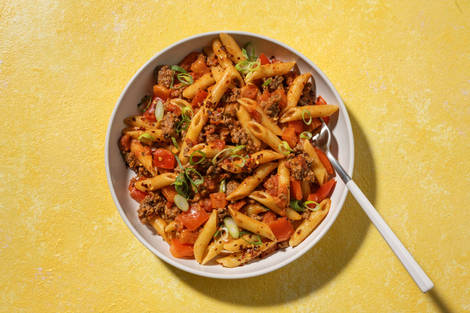 Kjapp Tex-Mex kjøttdeigpasta