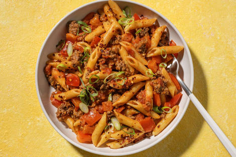 Hurtig TexMex-inspireret oksekødspasta