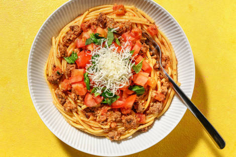 Snabb linguine bolognese