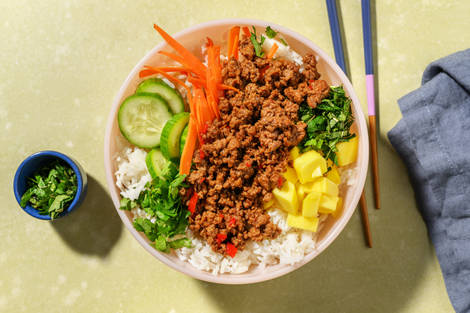 Vietnamesisk nötfärsbowl