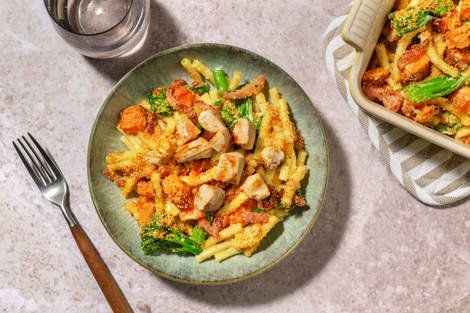 Best Bacon Crumbed Chicken Mac & Cheese