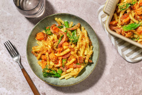 Best Double Bacon Crumbed Mac and Cheese